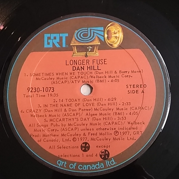 Dan Hill - Longer Fuse LP - Picture 5 of 6